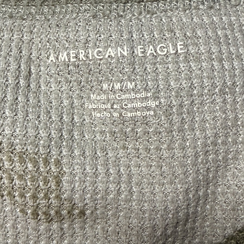 Lot 4 American Eagle V Neck Waffle Knit Long Sleeve Oversized Sweater Tops Med - Picture 4 of 9
